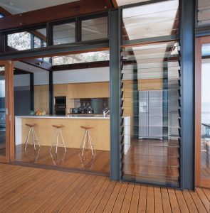Clareville House Indoor Kitchen to Outdoor Deck